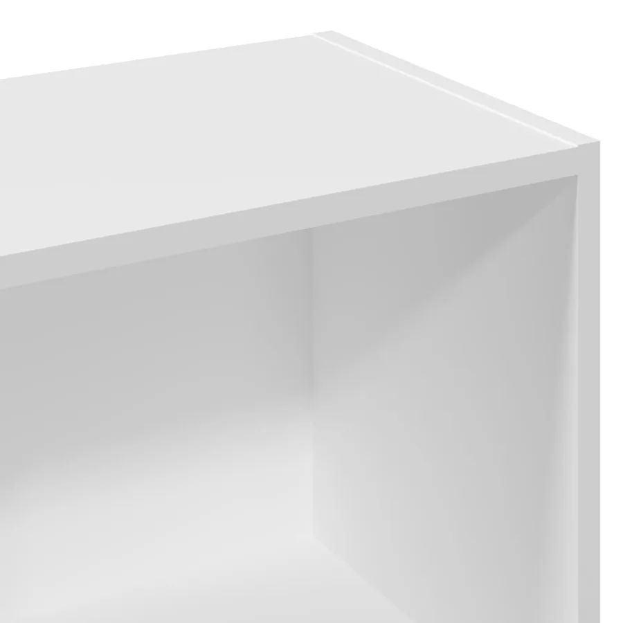 Bibliothèque blanc 57x28,5x107,5 cm bois d'ingénierie - 7