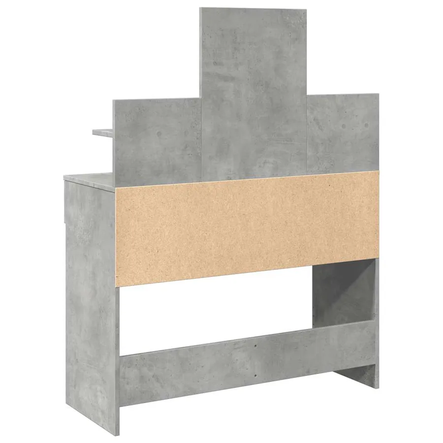 Coiffeuse avec LED gris béton 100x40x130 cm - 7