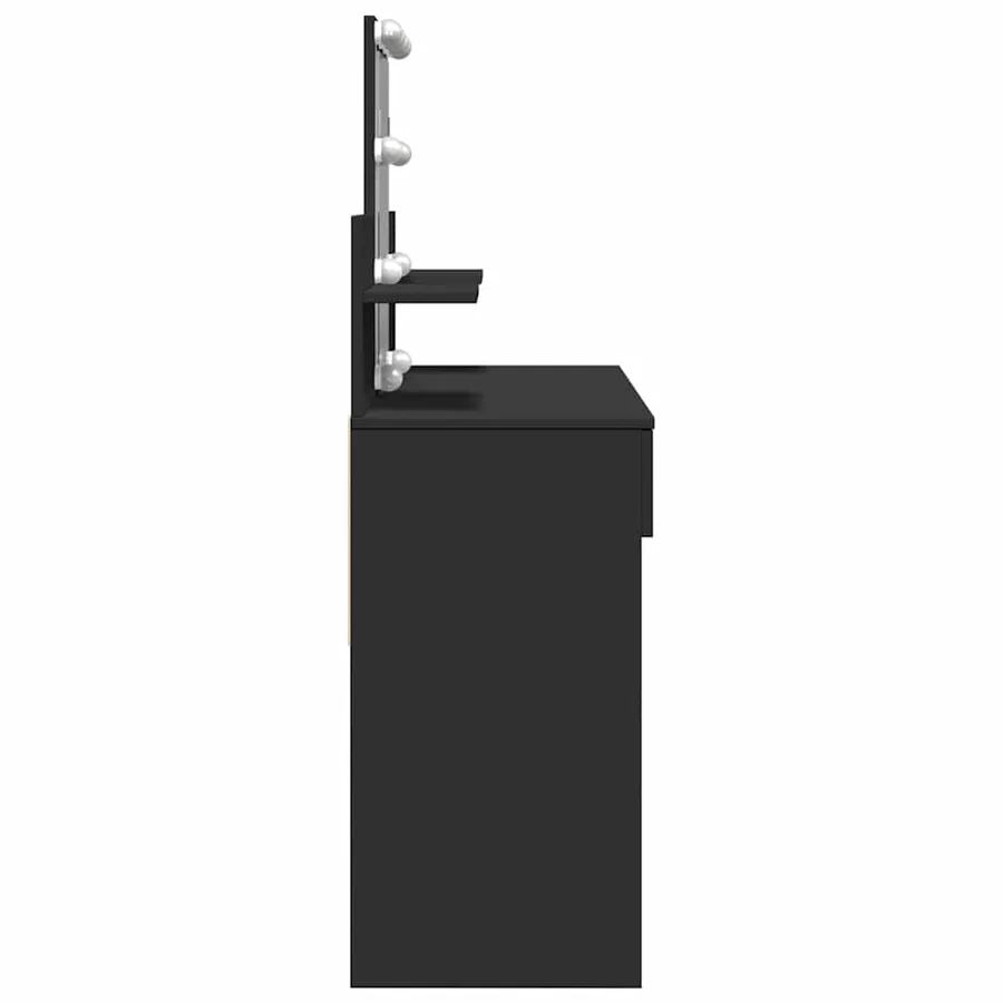 Coiffeuse avec LED noir 100x40x130 cm - 6