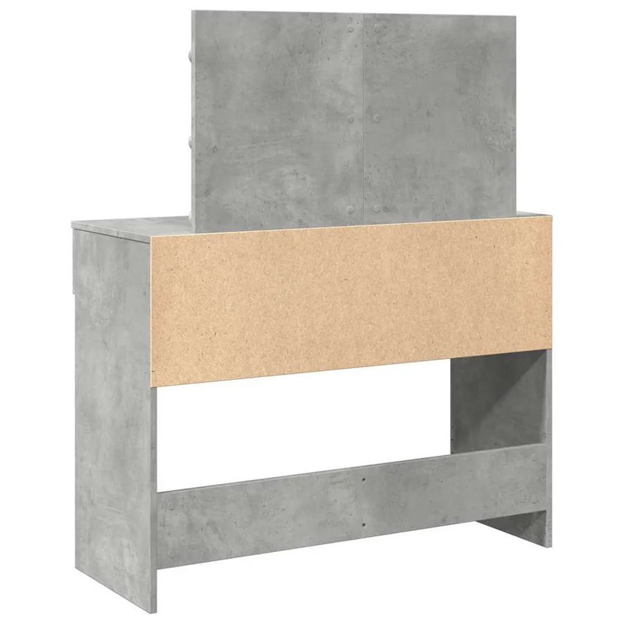 Coiffeuse avec LED gris béton 100x40x120 cm - 7