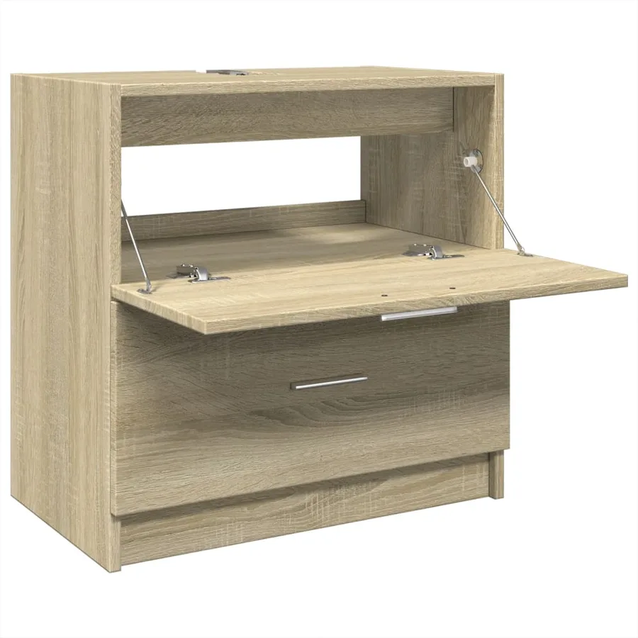 Armoire d'évier chêne sonoma 59x37x59 cm bois d'ingénierie - 5