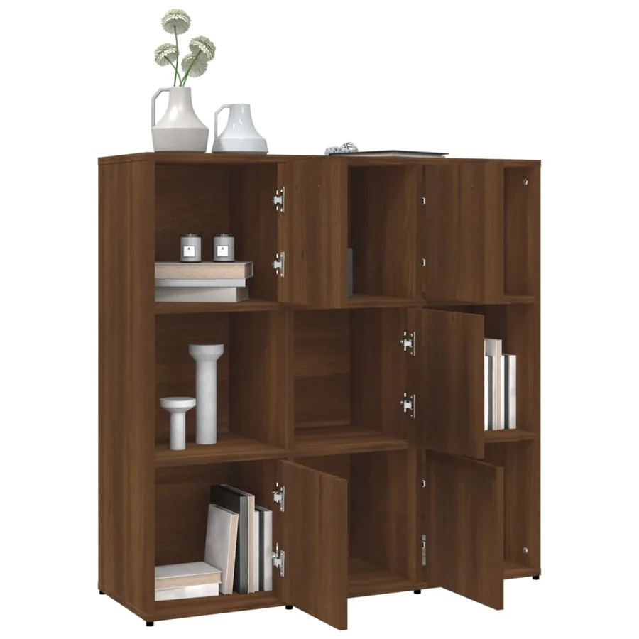 Bibliothèque Chêne marron 90x30x90 cm Bois d'ingénierie - 4