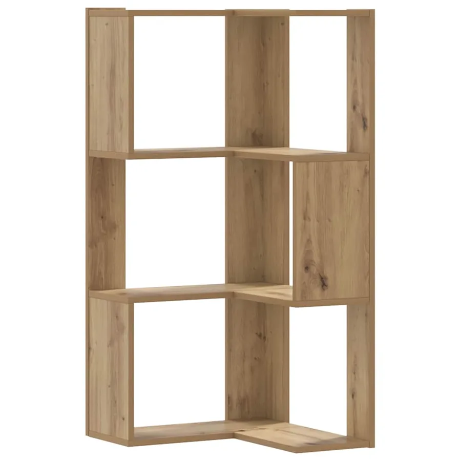 Bibliothèque d'angle 3 niveaux chêne artisanal bois ingénierie - 2