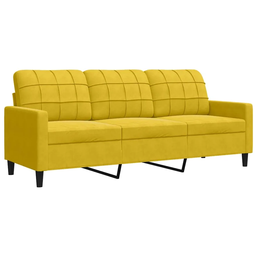 Ensemble de canapés 2 pcs avec coussins et traversins velours - 4