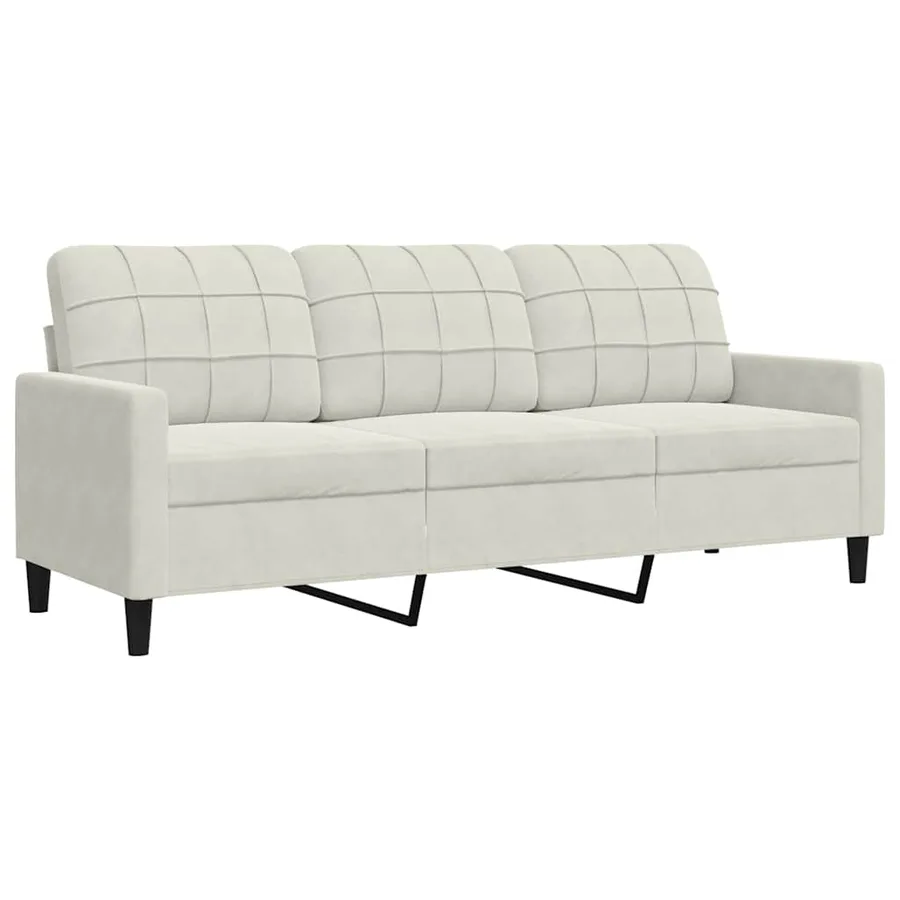 Ensemble de canapés 3 pcs avec coussins et traversins velours - 4