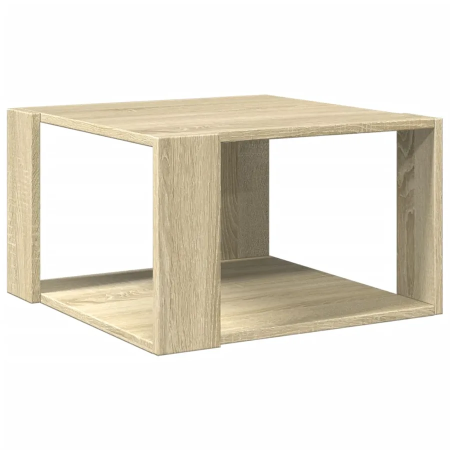 Table basse chêne sonoma 51,5x51,5x30 cm bois d'ingénierie - 2