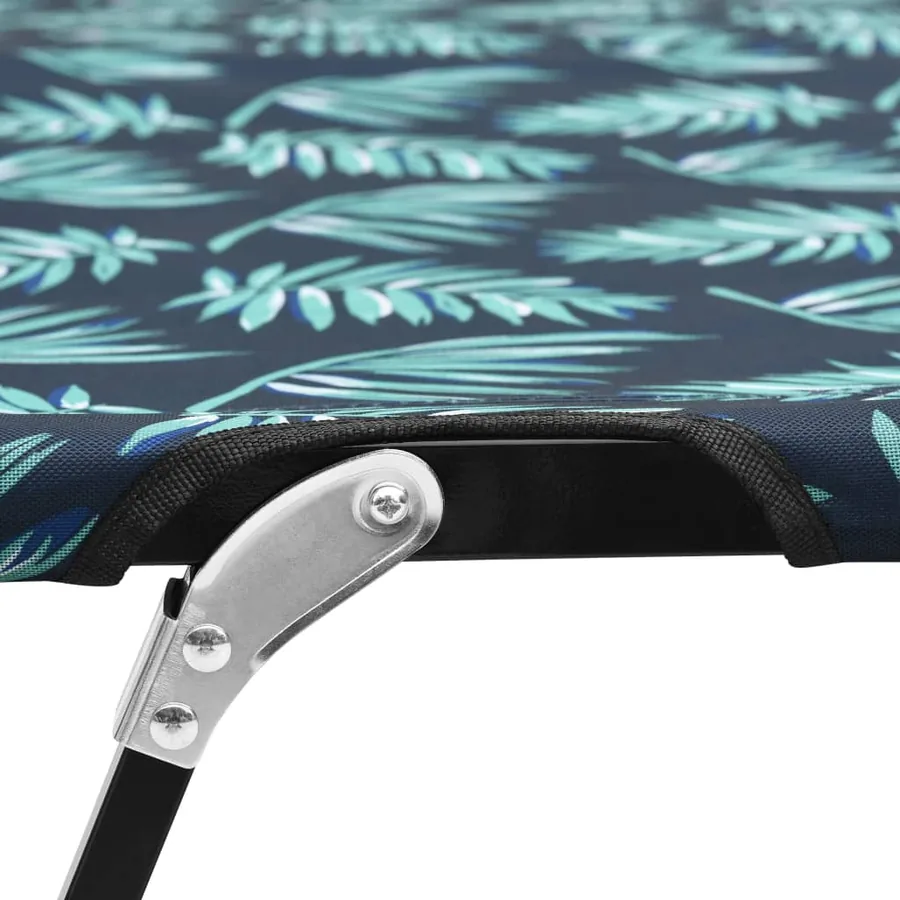 Chaise longue pliable 2 places Motif de feuilles Acier - 5