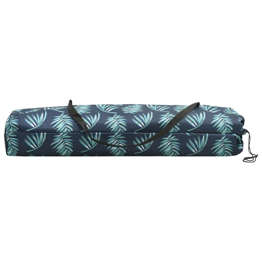 Chaise longue pliable 2 places Motif de feuilles Acier - 8