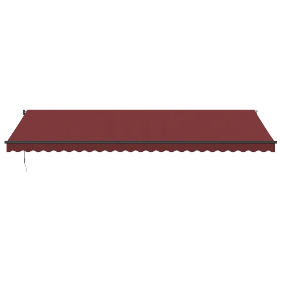 Auvent rétractable automatique avec LED bordeaux 600x350 cm - 4