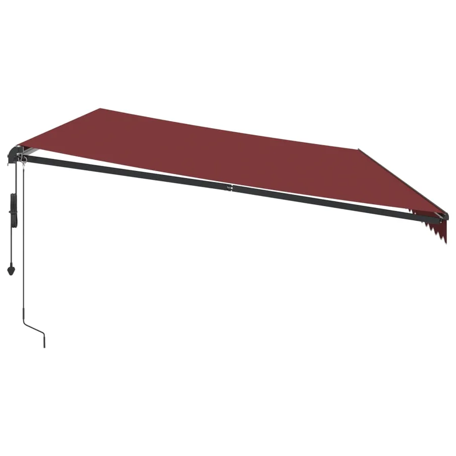 Auvent rétractable automatique avec LED bordeaux 600x350 cm - 5