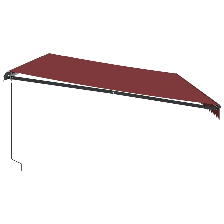 Auvent manuel rétractable avec LED bordeaux 600x350 cm - 5