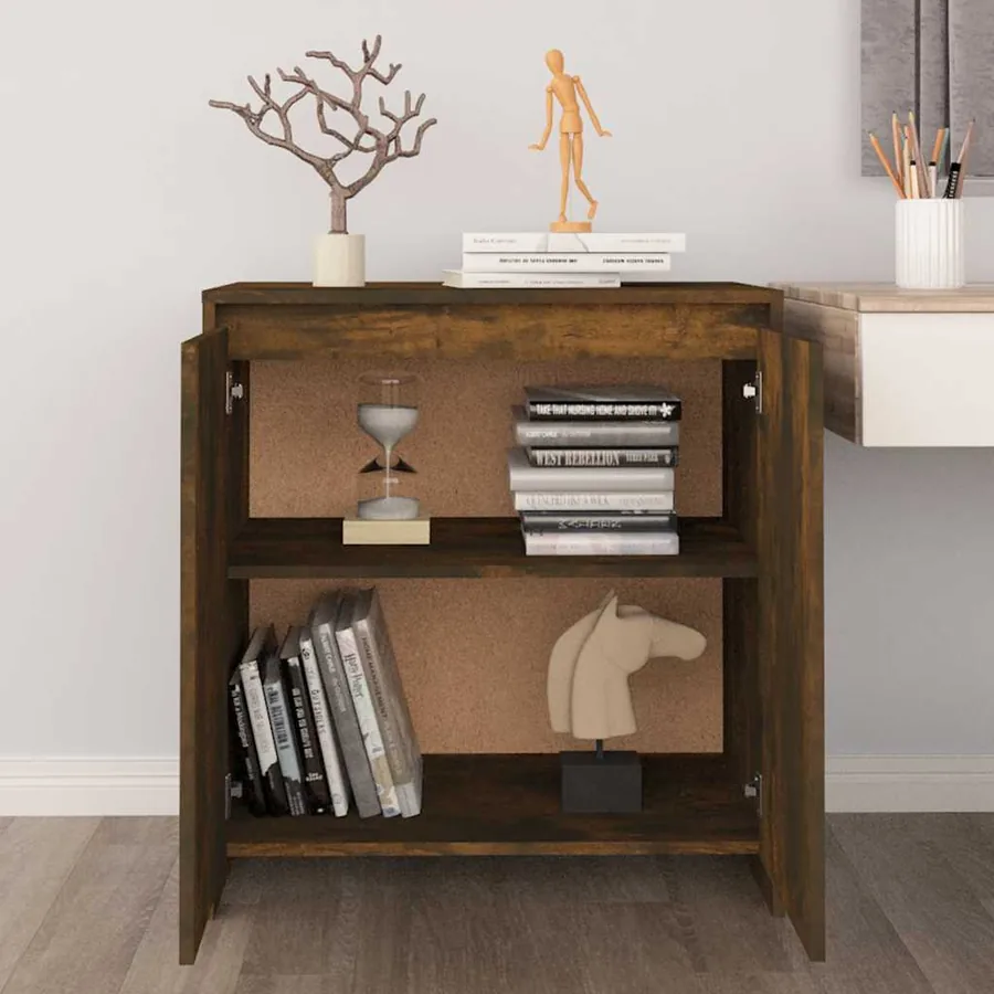 Buffet Chêne fumé 70x41x75 cm Bois d'ingénierie - 3