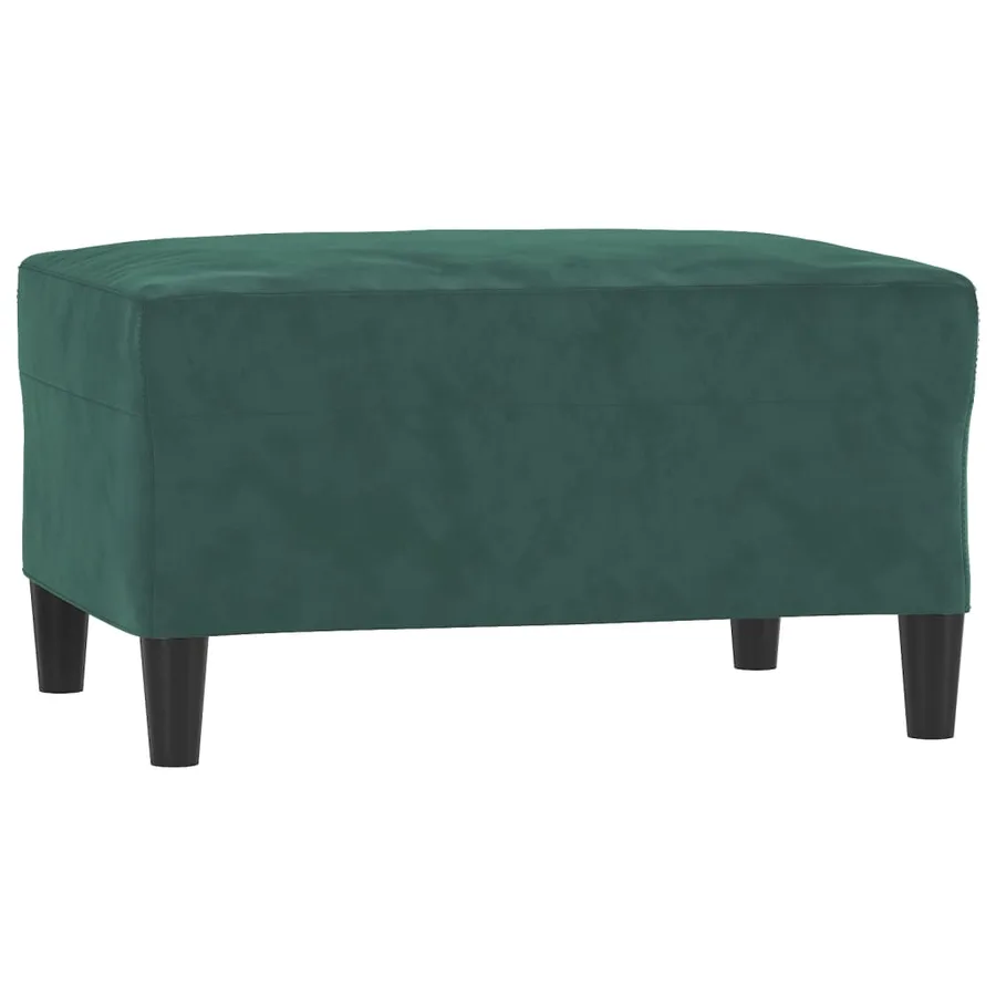 Ensemble de canapés 3 pcs avec coussins vert foncé velours - 5