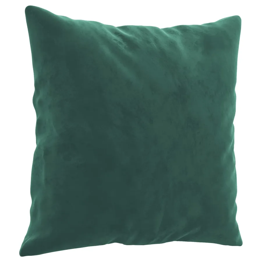 Ensemble de canapés 3 pcs avec coussins vert foncé velours - 6
