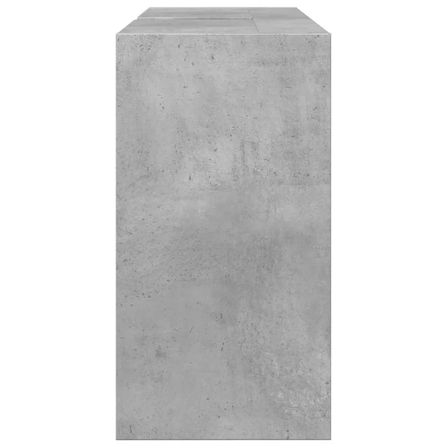 Armoire d'évier gris béton 90x29x55 cm bois d'ingénierie - 6