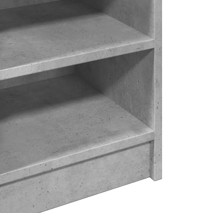 Armoire d'évier gris béton 90x29x55 cm bois d'ingénierie - 9