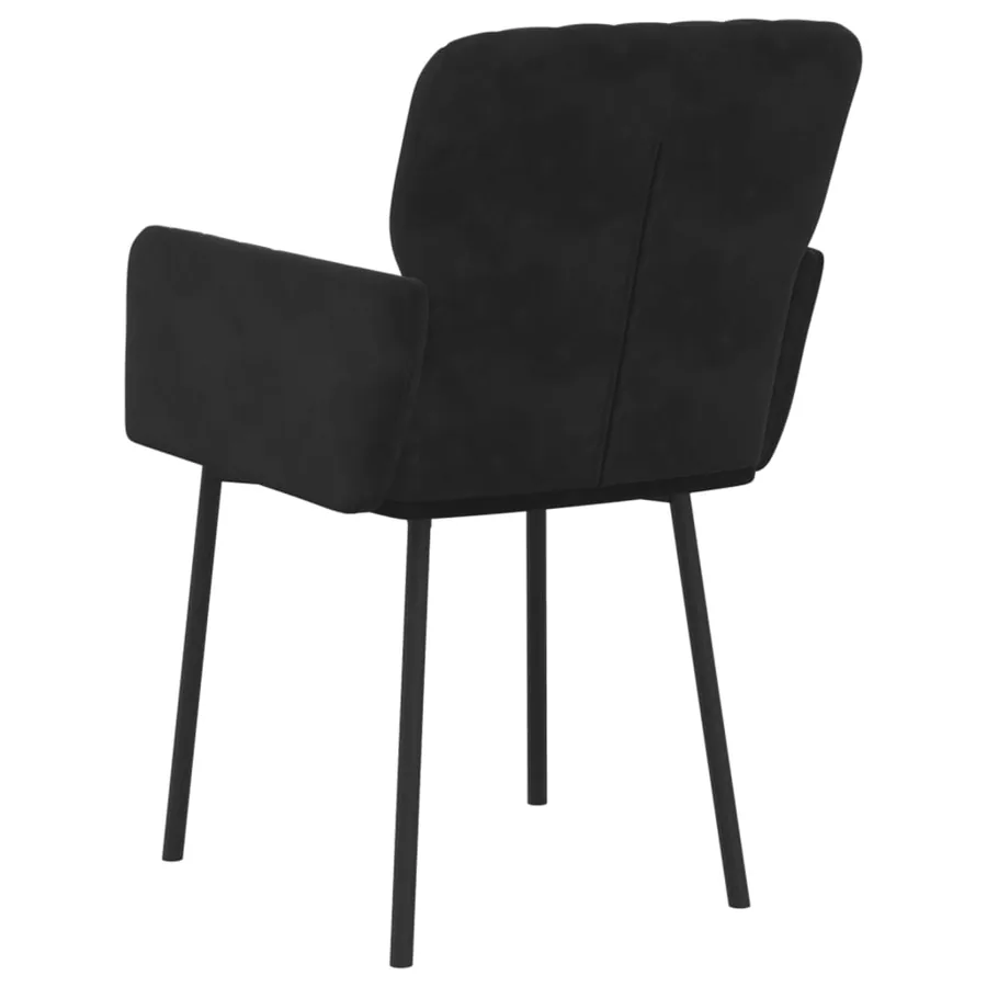 Chaises à manger lot de 2 Noir Velours - 6