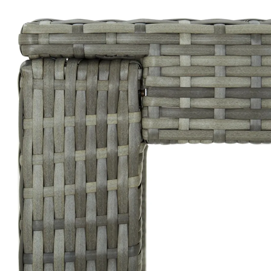 Ensemble de bar de jardin 7 pcs et coussins Résine tressée Gris - 11