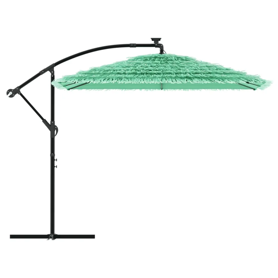Parasol de jardin avec mât en acier vert 246x246x230 cm - 4