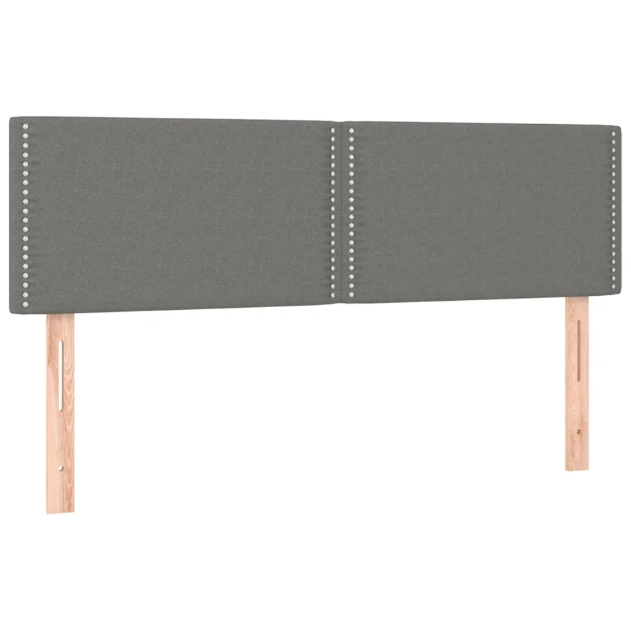 Sommier à lattes de lit avec matelas Gris foncé 140x190cm Tissu - 6