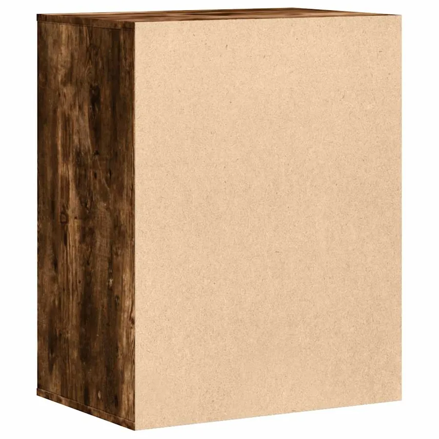 Commode d'angle chêne fumé 60x41x76 cm bois d'ingénierie - 6