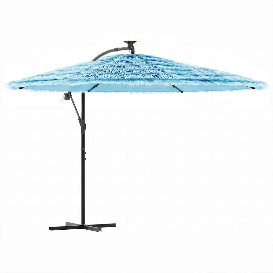 Parasol de jardin avec mât en acier bleu 290x290x238 cm - 2