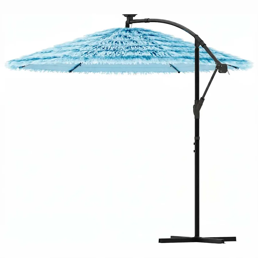 Parasol de jardin avec mât en acier bleu 290x290x238 cm - 6