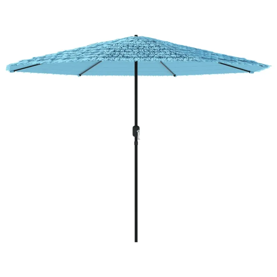 Parasol de jardin avec mât en acier bleu 324x324x247 cm - 2