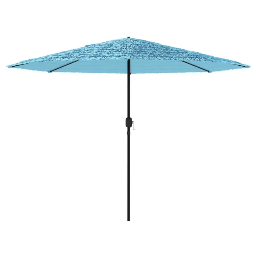 Parasol de jardin avec mât en acier bleu 324x324x247 cm - 4