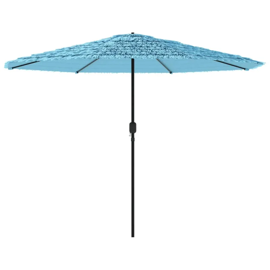 Parasol de jardin avec mât en acier bleu 324x324x247 cm - 5