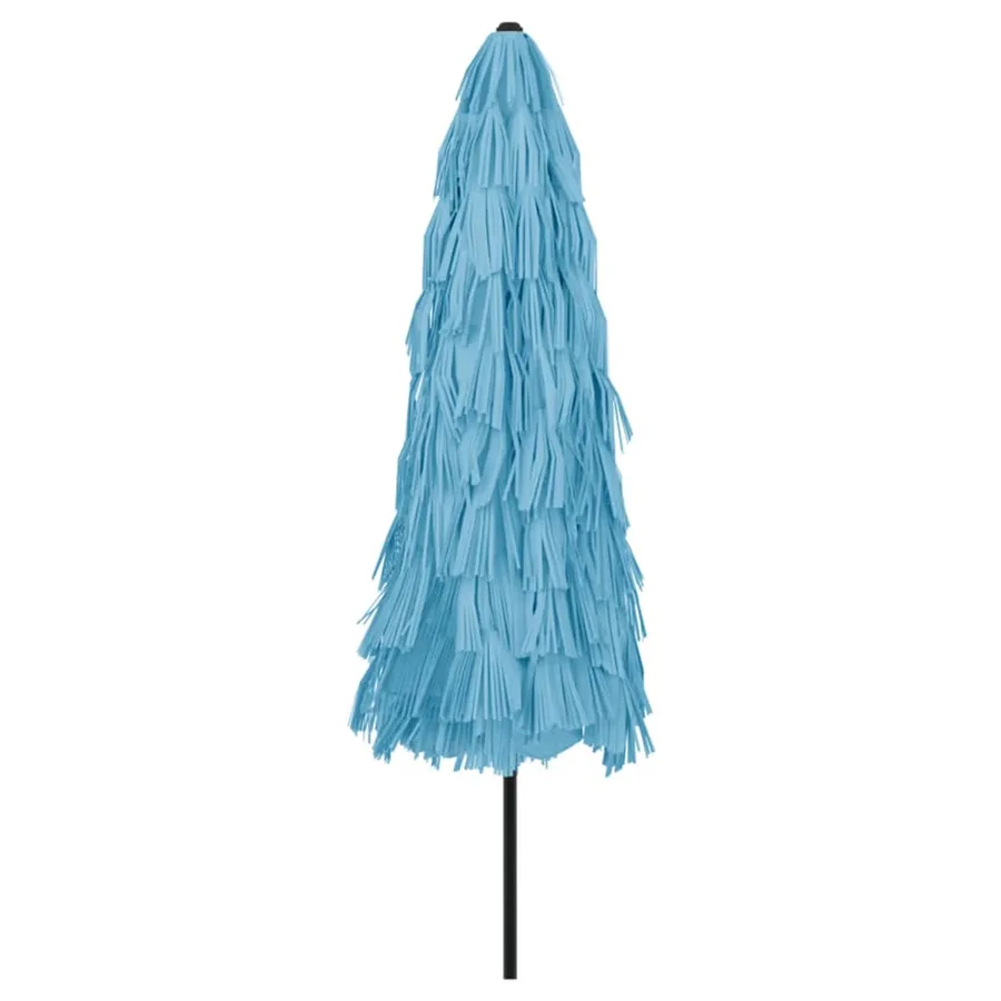 Parasol de jardin avec mât en acier bleu 324x324x247 cm - 6