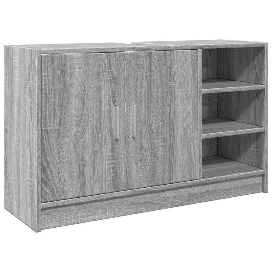 Armoire d'évier sonoma gris 90x29x55 cm bois d'ingénierie - 2