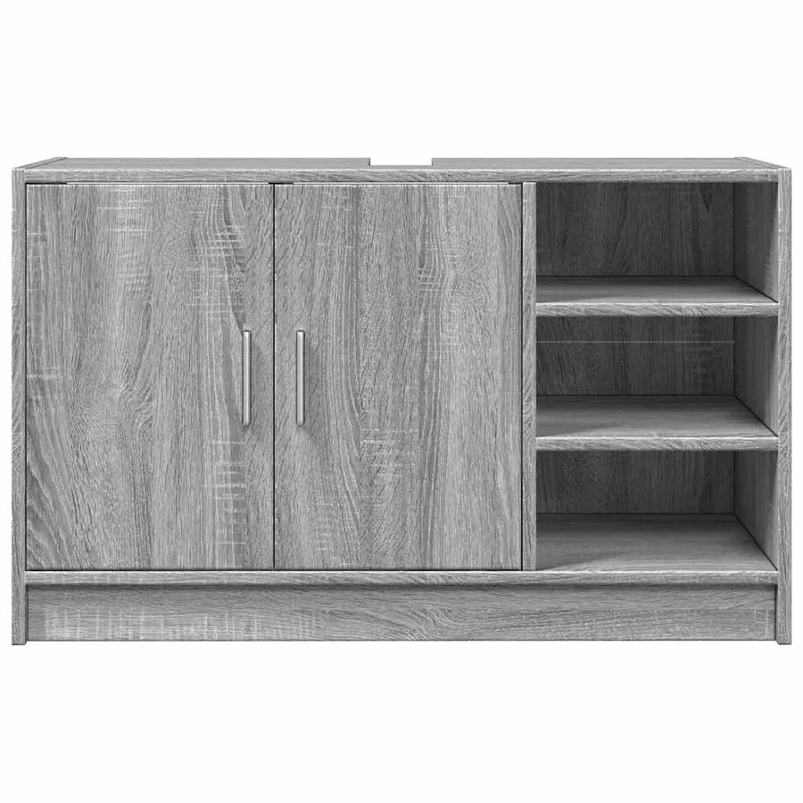 Armoire d'évier sonoma gris 90x29x55 cm bois d'ingénierie - 4