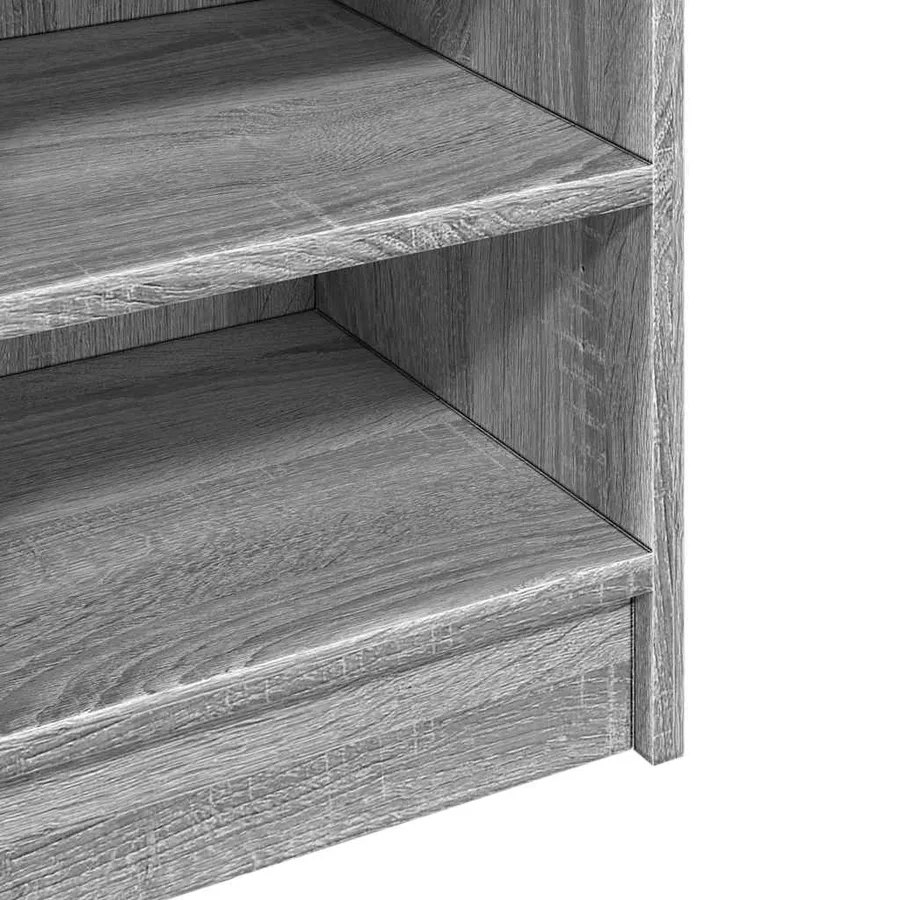 Armoire d'évier sonoma gris 90x29x55 cm bois d'ingénierie - 9