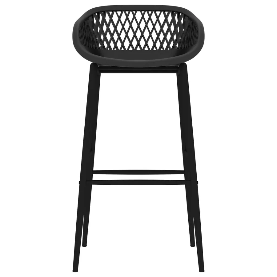 Chaises de bar lot de 2 noir - 3
