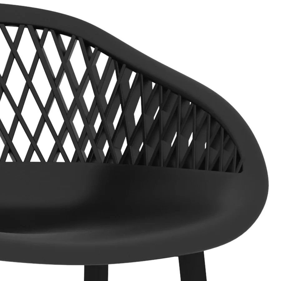 Chaises de bar lot de 2 noir - 6