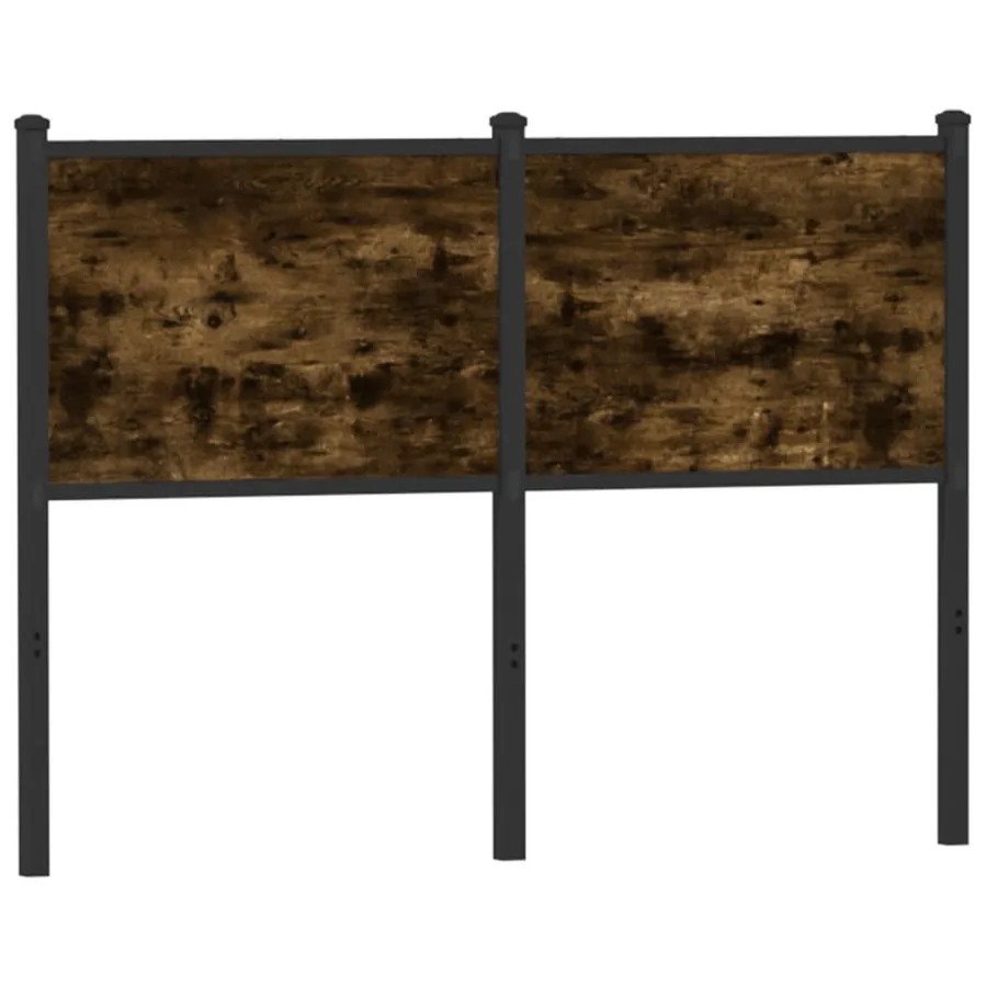 Tête de lit de remplacement chêne fumé 120 cm bois d'ingénierie et acier
