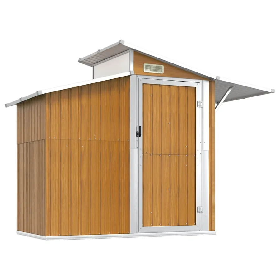 Abri de jardin Marron 270x130x208,5 cm Métal galvanisé - 2