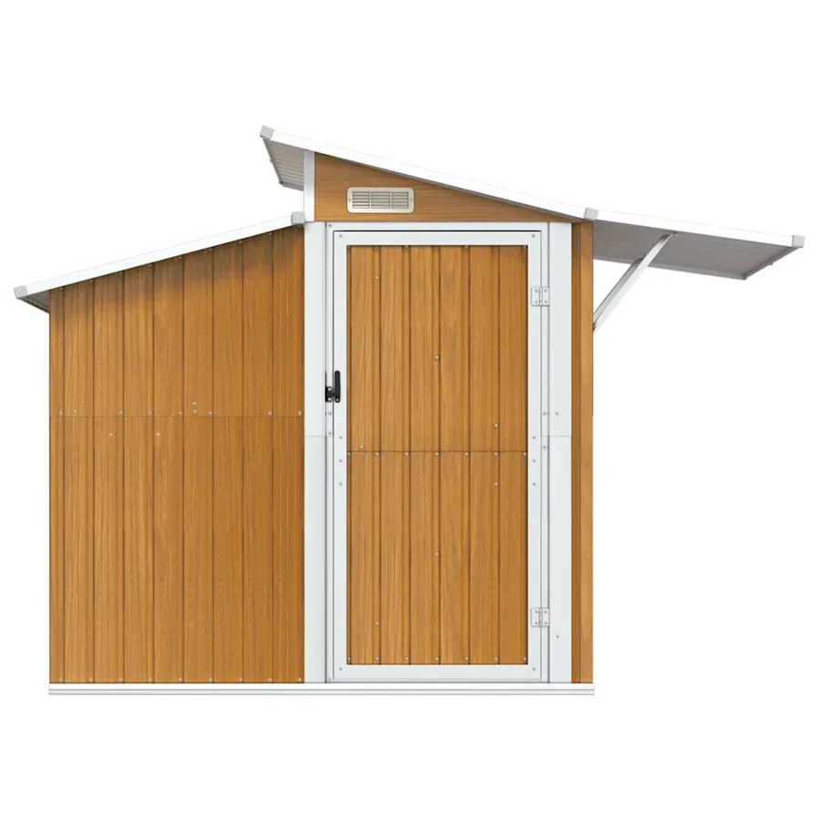 Abri de jardin Marron 270x130x208,5 cm Métal galvanisé - 3