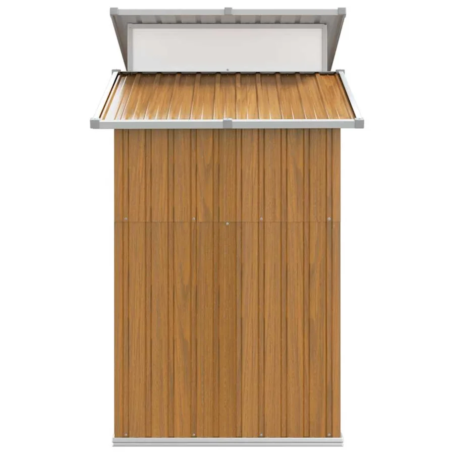 Abri de jardin Marron 270x130x208,5 cm Métal galvanisé - 5