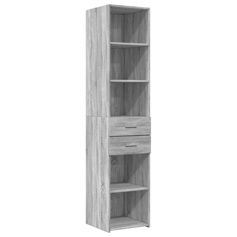 Armoire de rangement mince sonoma gris 40x42,5x225 cm - 6