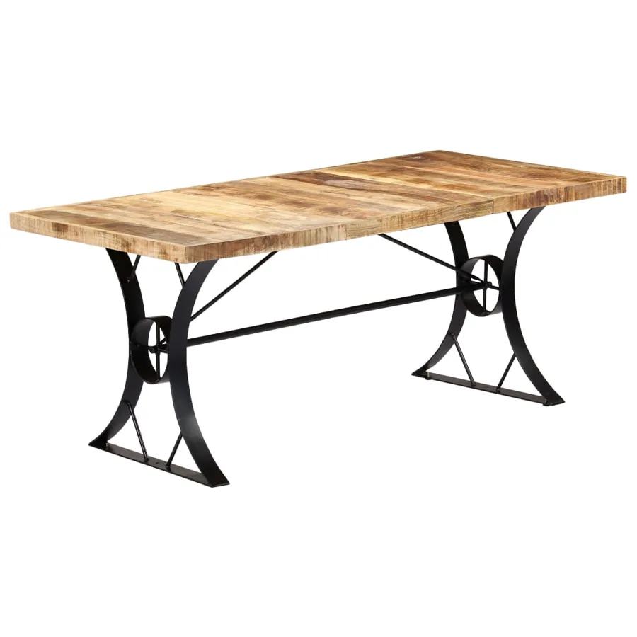 Table à manger 180x90x76 cm Bois de manguier massif - 12