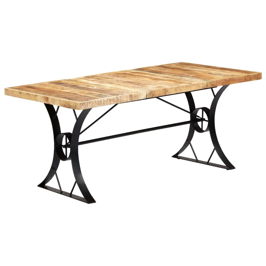 Table à manger 180x90x76 cm Bois de manguier massif - 14