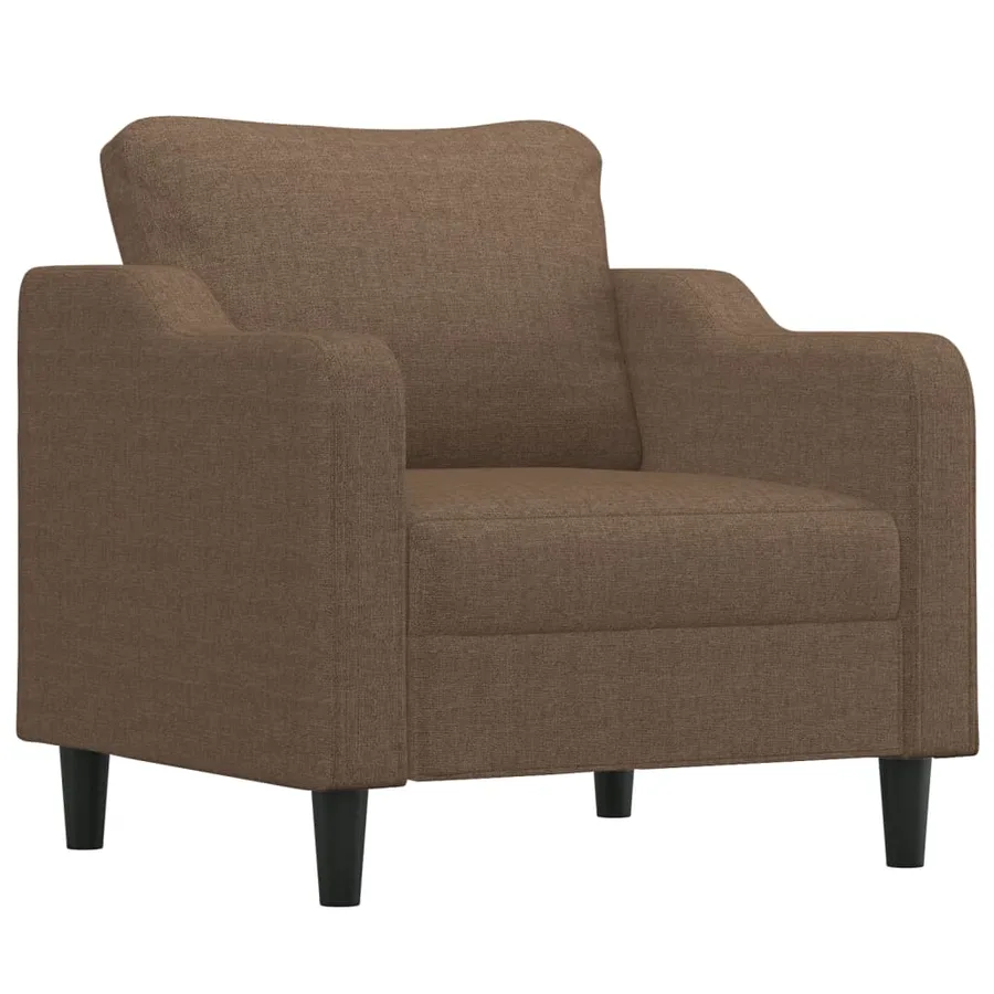 Fauteuil avec repose-pied Marron 60 cm Tissu - 4