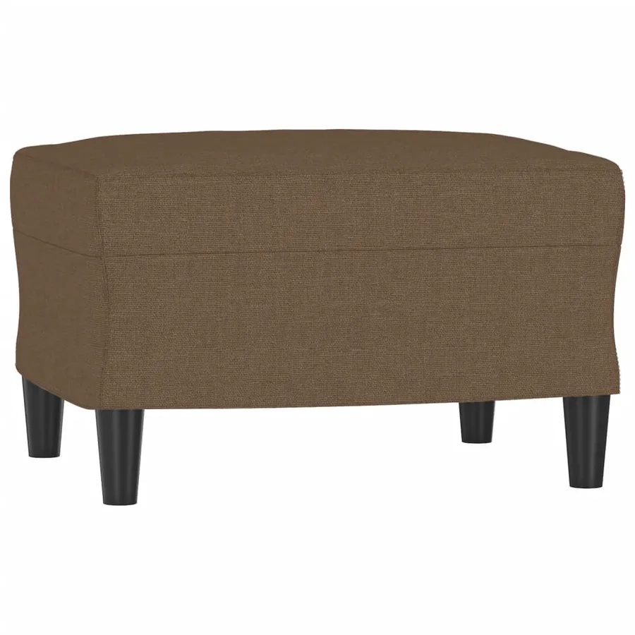 Fauteuil avec repose-pied Marron 60 cm Tissu - 5