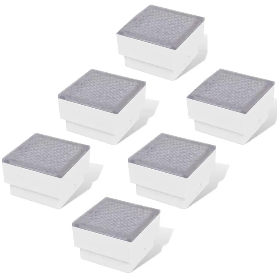 6 lampes LED d'éclairage incorporées au sol 100x100x68 mm - 2