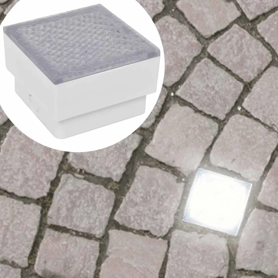6 lampes LED d'éclairage incorporées au sol 100x100x68 mm - 7