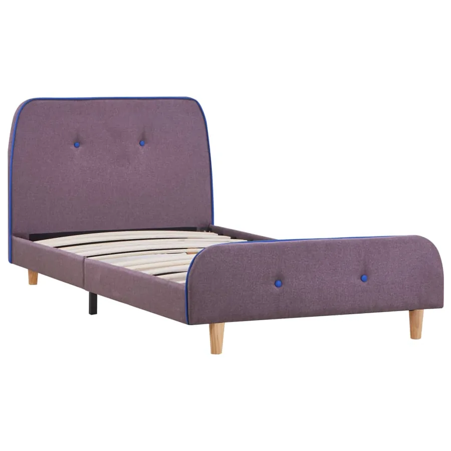 Cadre de lit sans matelas taupe tissu 90x200 cm - 2