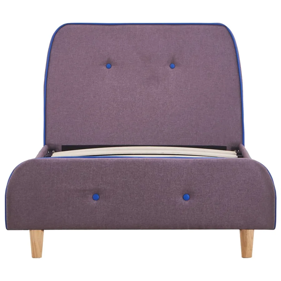Cadre de lit sans matelas taupe tissu 90x200 cm - 3