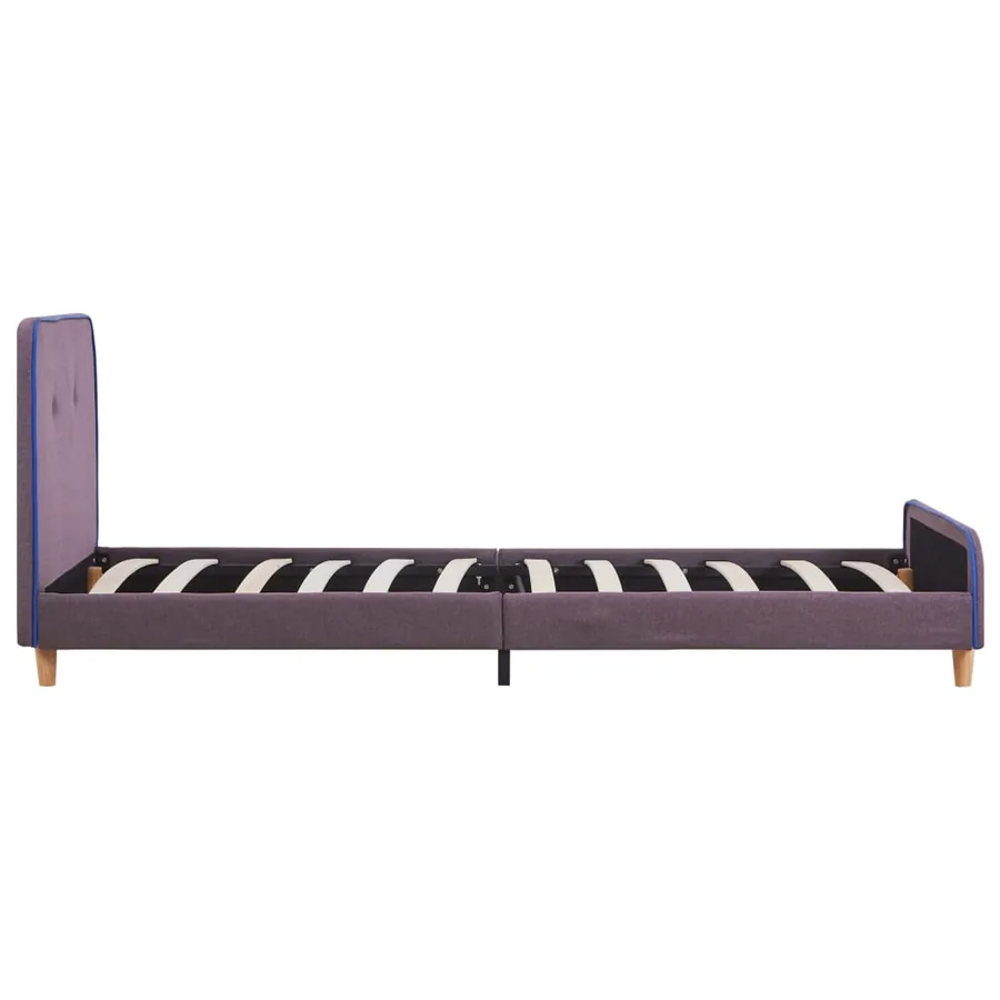 Cadre de lit sans matelas taupe tissu 90x200 cm - 4